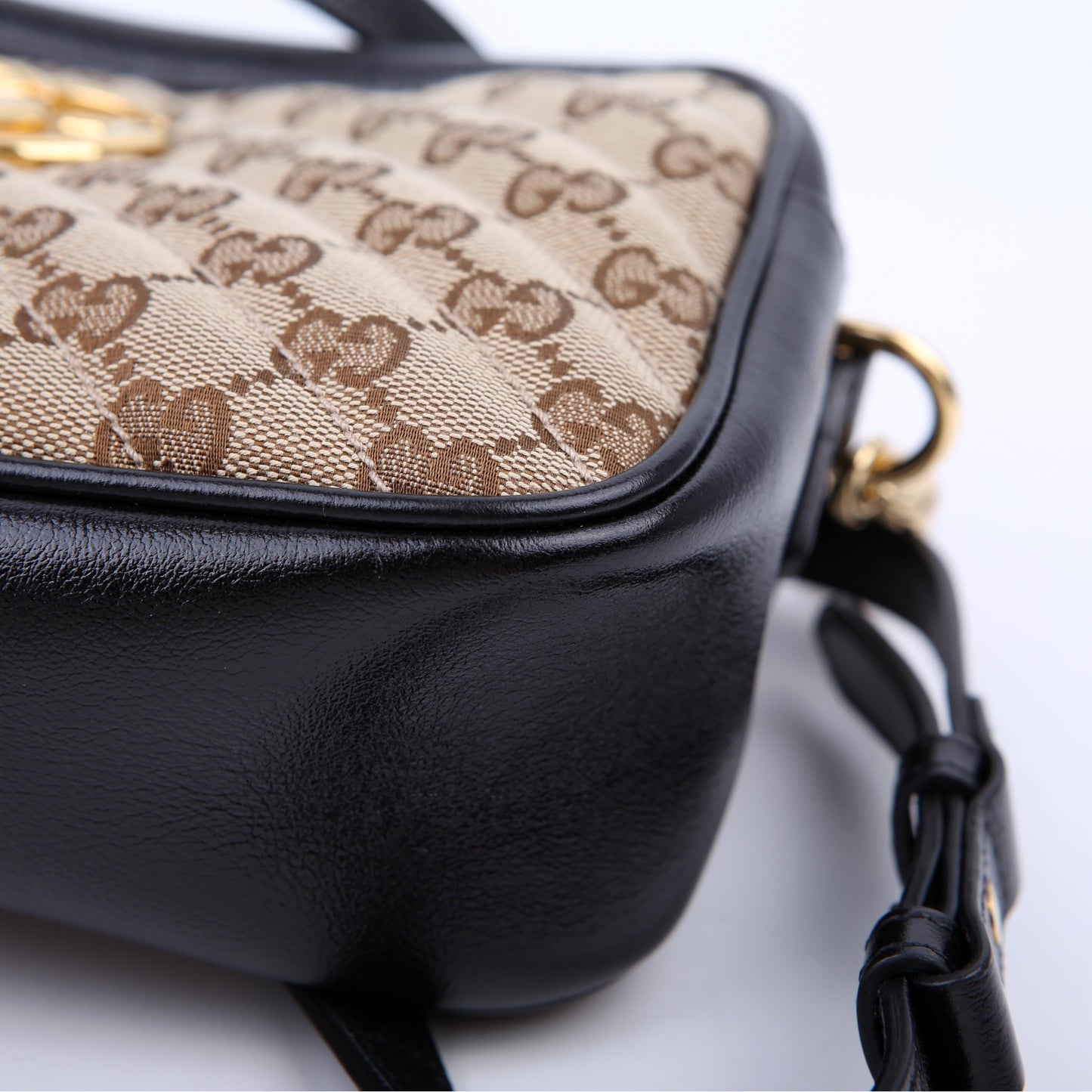 447632 Marmont Small GG Canvas Camera Tan/Black