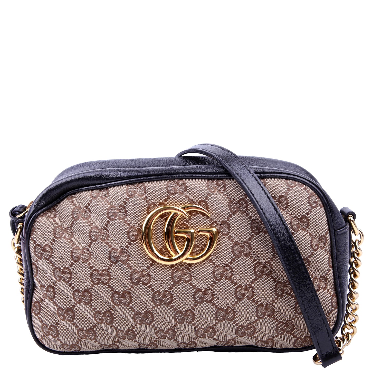 447632 Marmont Small GG Canvas Camera Bag Black