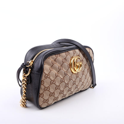 447632 Marmont Small GG Canvas Camera Bag Black