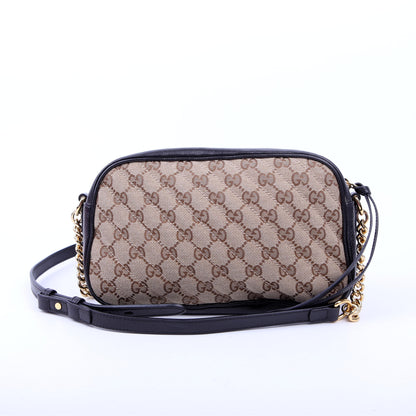 447632 Marmont Small GG Canvas Camera Bag Black