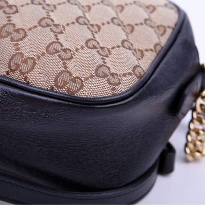 447632 Marmont Small GG Canvas Camera Bag Black