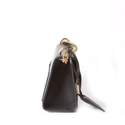 409487 Padlock Smooth Leather Black