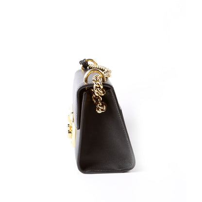 409487 Padlock Smooth Leather Black
