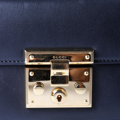 409487 Padlock Smooth Leather Black