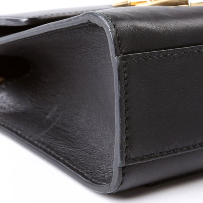 409487 Padlock Smooth Leather Black