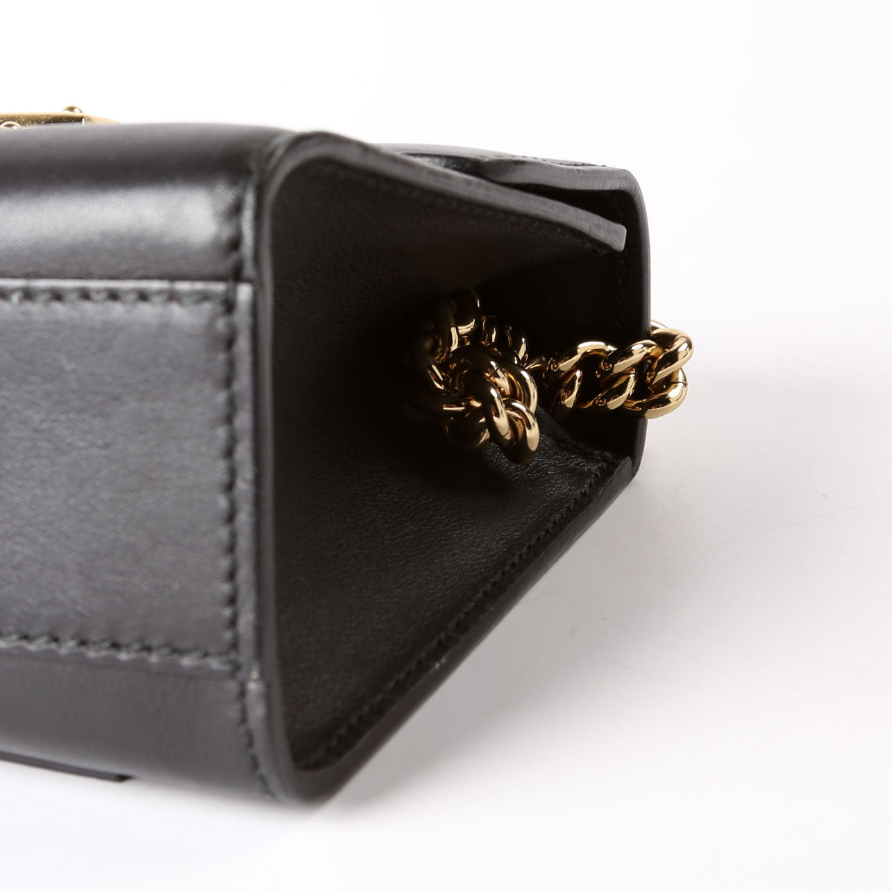 409487 Padlock Smooth Leather Black
