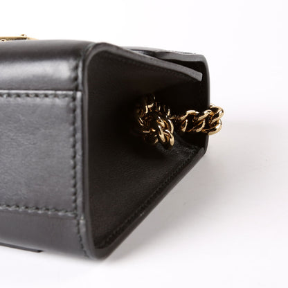 409487 Padlock Smooth Leather Black
