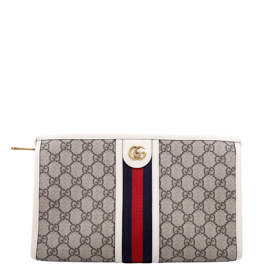 598234 GG Supreme Ophidia Toiletry Case White