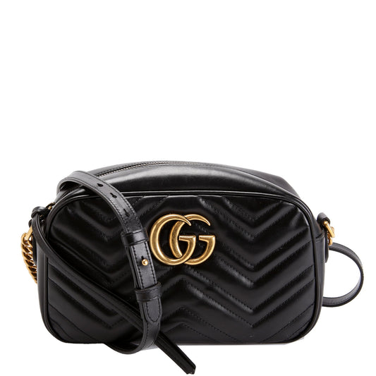 447632 Marmont Small Leather Camera Black