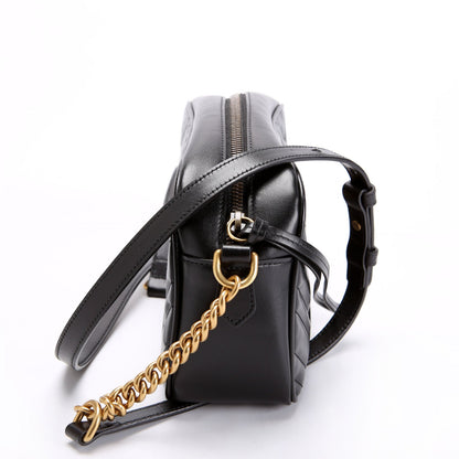 447632 Marmont Small Leather Camera Black