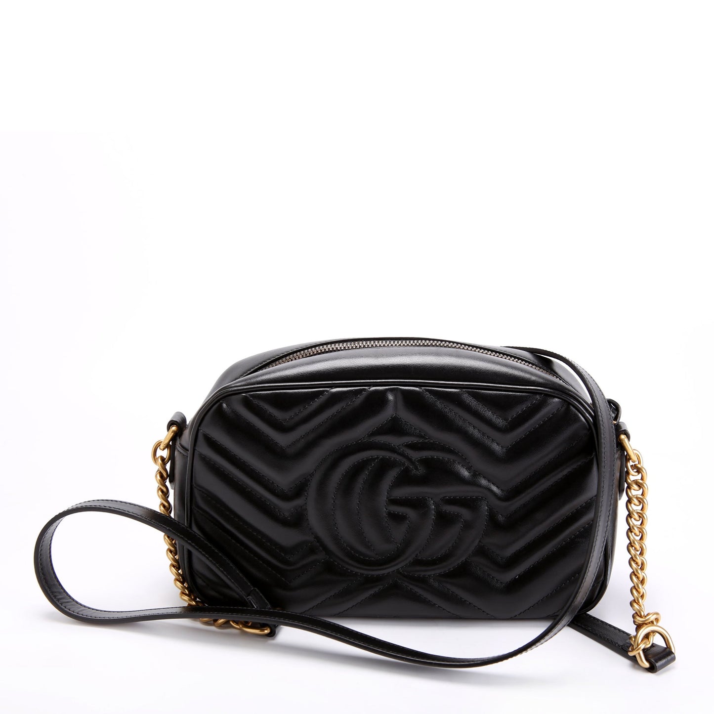 447632 Marmont Small Leather Camera Black
