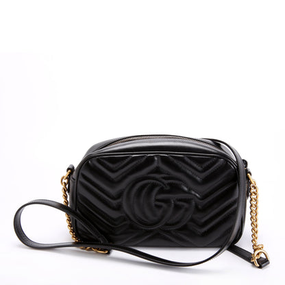 447632 Marmont Small Leather Camera Black