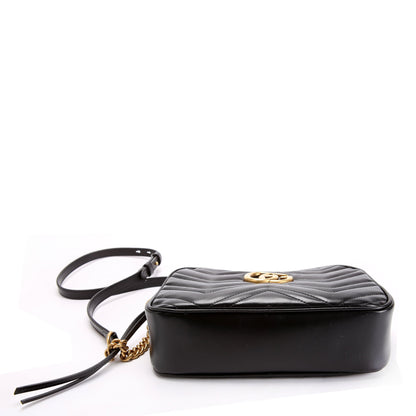447632 Marmont Small Leather Camera Black