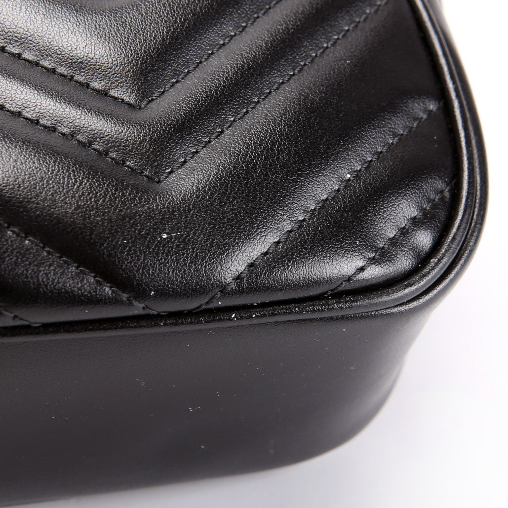 447632 Marmont Small Leather Camera Black