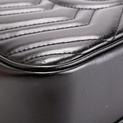 447632 Marmont Small Leather Camera Black