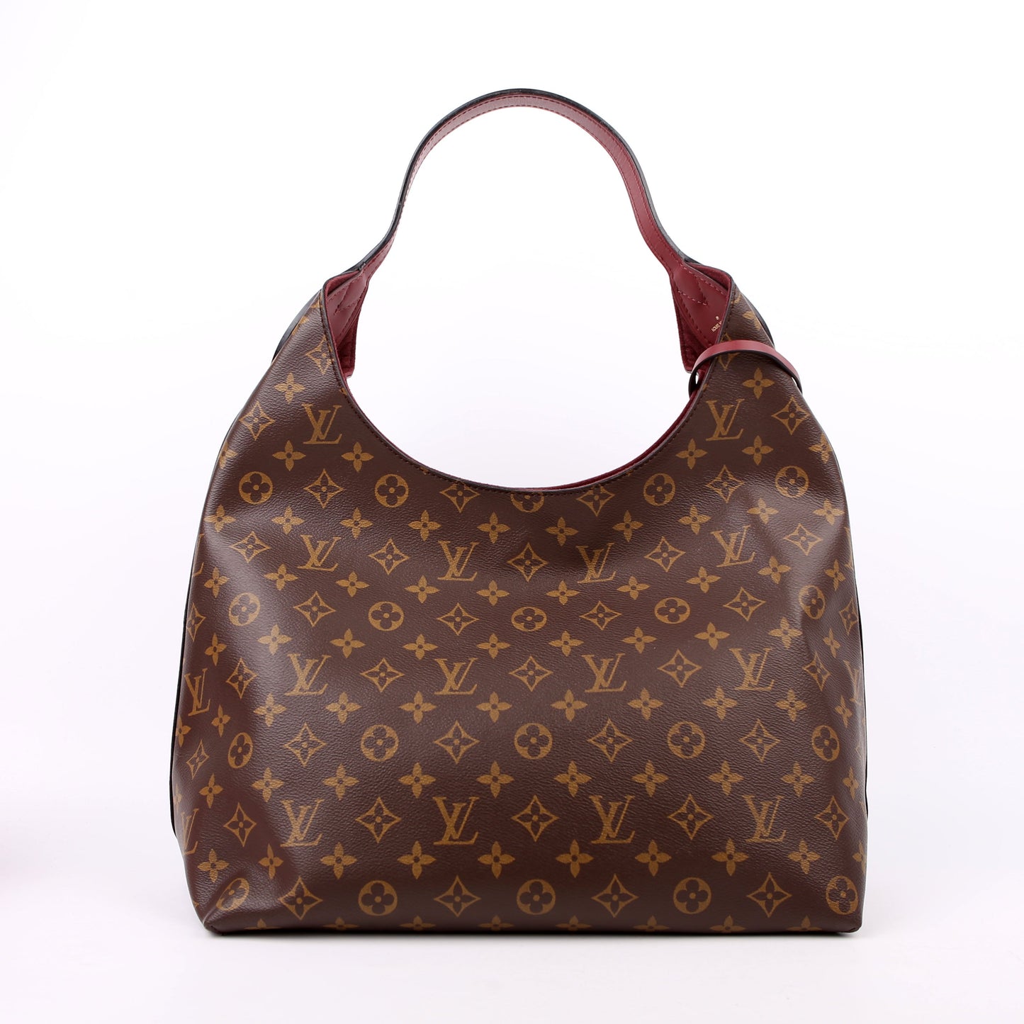 Flower Hobo Monogram Burgundy