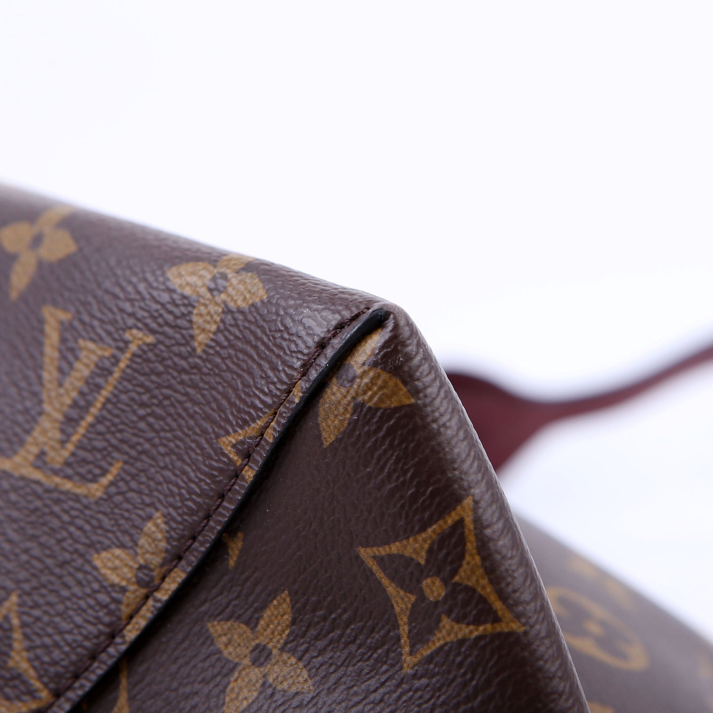 Flower Hobo Monogram Burgundy