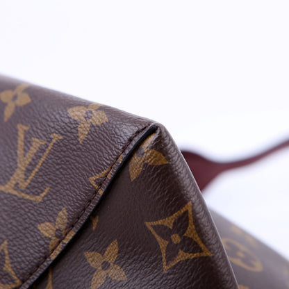 Flower Hobo Monogram Burgundy