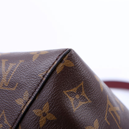 Flower Hobo Monogram Burgundy