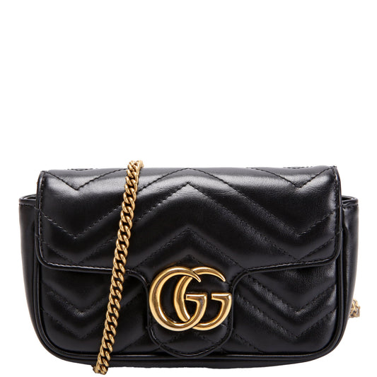 Marmont Leather Super Mini Flap Black