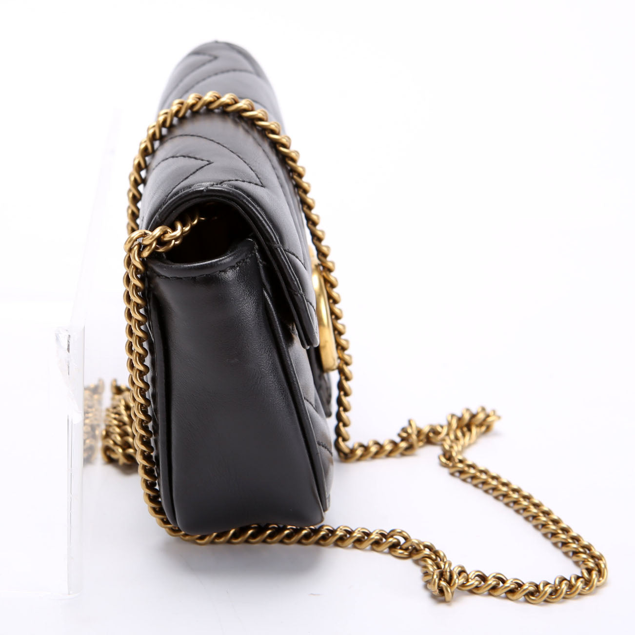 Marmont Leather Super Mini Flap Black