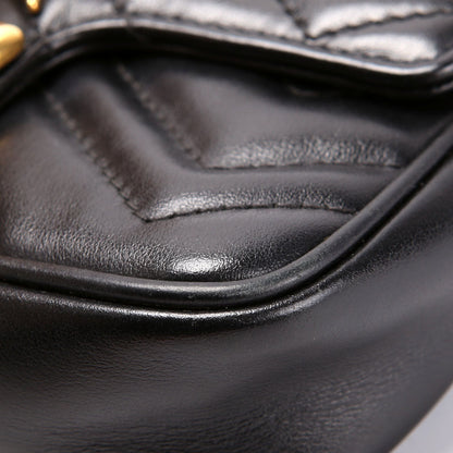 Marmont Leather Super Mini Flap Black