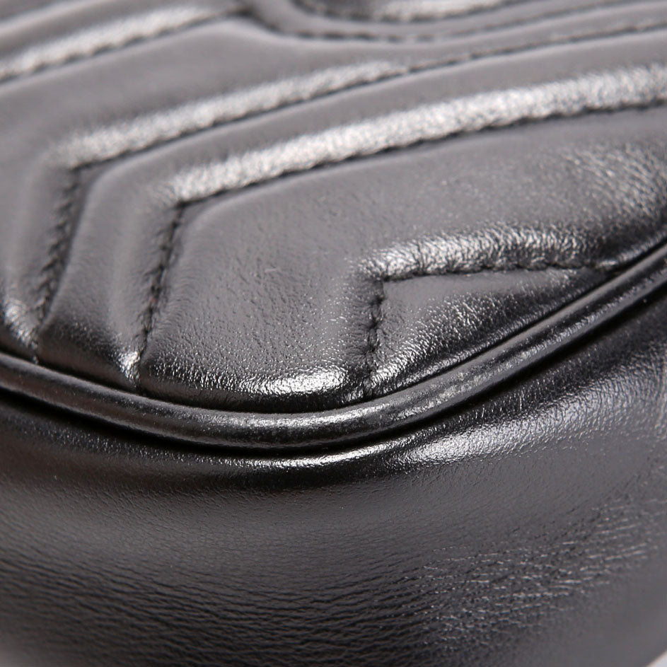 Marmont Leather Super Mini Flap Black