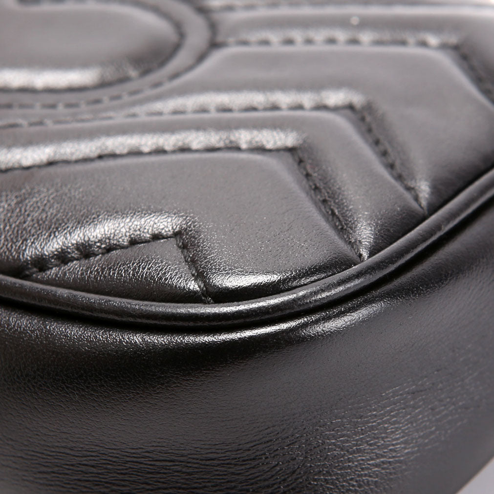 Marmont Leather Super Mini Flap Black