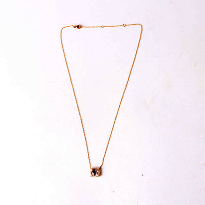 Petite Chatelaine 7MM Necklace 750/Morganite/Pave