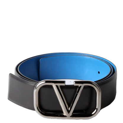 VLogo Signature 40MM Reversible Leather Belt Size 100/40 Black/Blue