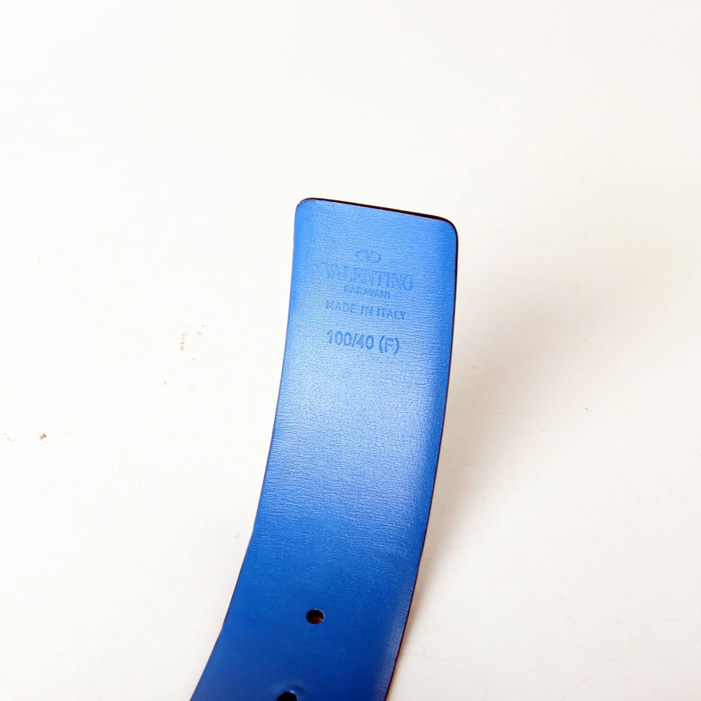 VLogo Signature 40MM Reversible Leather Belt Size 100/40 Black/Blue