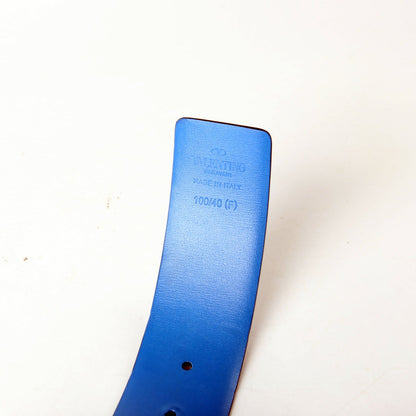 VLogo Signature 40MM Reversible Leather Belt Size 100/40 Black/Blue