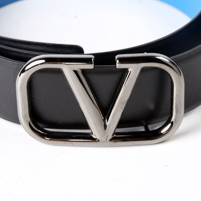 VLogo Signature 40MM Reversible Leather Belt Size 100/40 Black/Blue