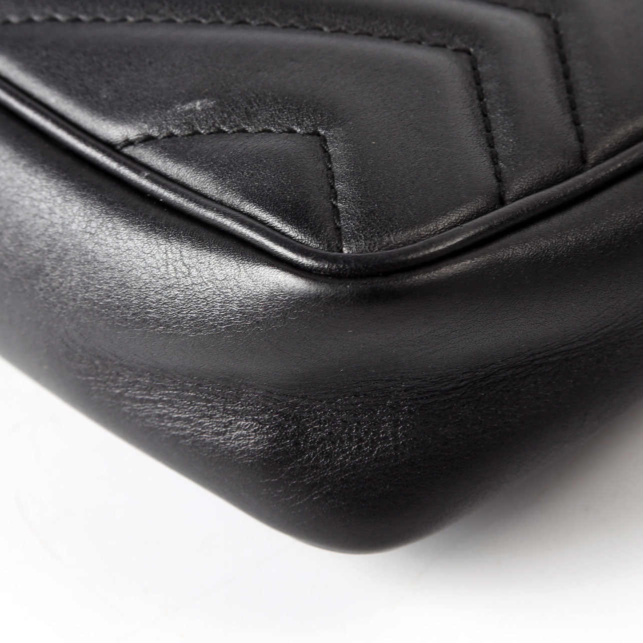 476433 Marmont Leather Super Mini Flap Black