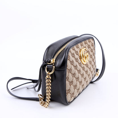 447632 Marmont Small GG Canvas Camera Tan/Black