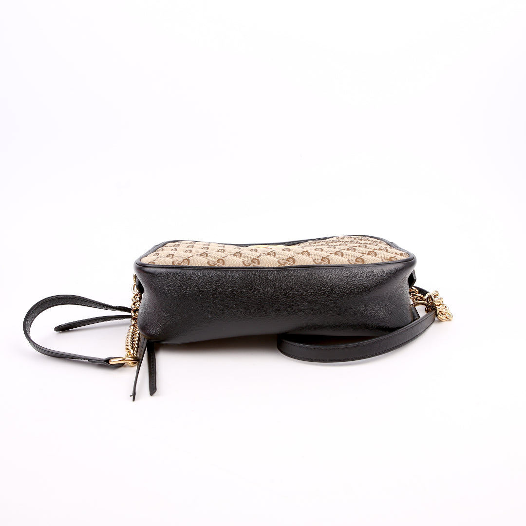 447632 Marmont Small GG Canvas Camera Tan/Black
