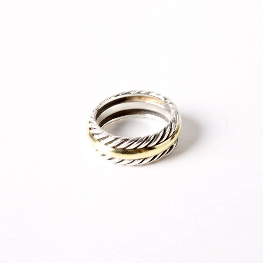 Classic Cable Ring 925/585 Size 9