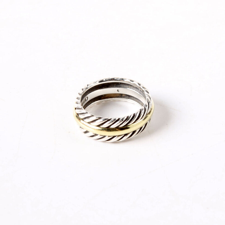 Classic Cable Ring 925/585 Size 9