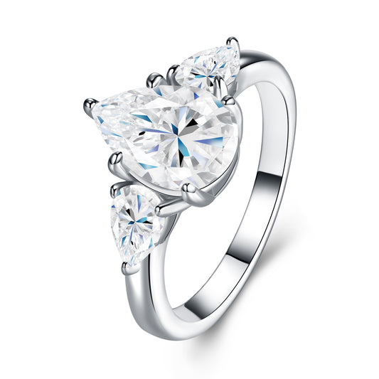 Engraved With Top-quality Moissanite Ring