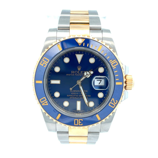 Rolex Submariner 116613LB Blue Dial 40mm Bluesy Two-Tone Watch