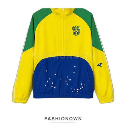 Brazil 2026 Windbreaker Jacket – Yellow & Green