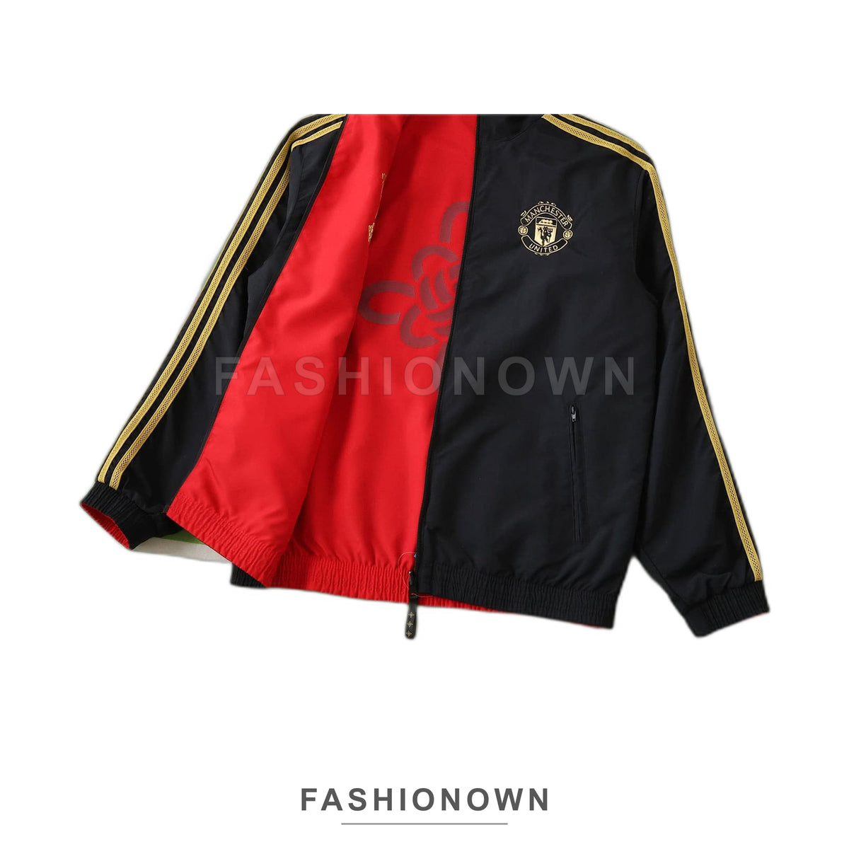 Manchester United 2025/26 Reversible Windbreaker – Black & Red
