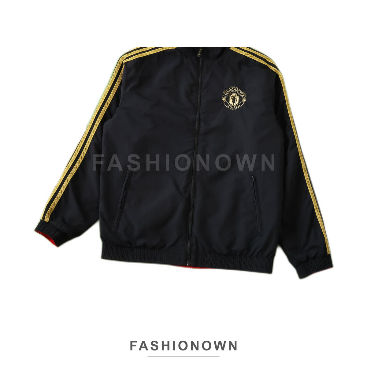 Manchester United 2025/26 Reversible Windbreaker – Black & Red – view 2