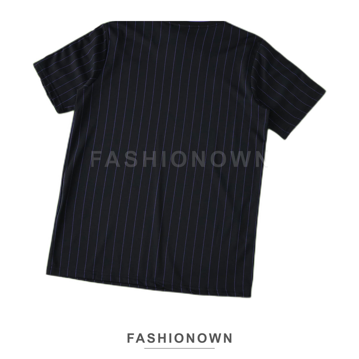 Manchester United 2025/26 Retro Pinstripe T-Shirt – Black & Gold – view 7