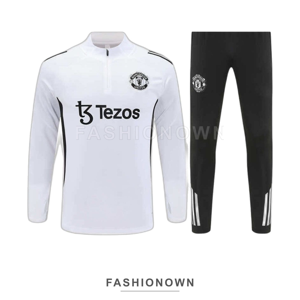 Manchester United 2025/26 Half-Zip Training Tracksuit – White