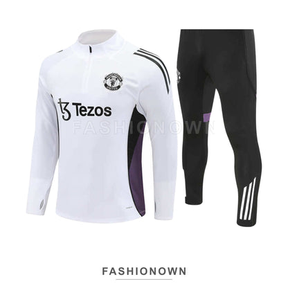Manchester United 2025/26 Half-Zip Training Tracksuit – White – view 2