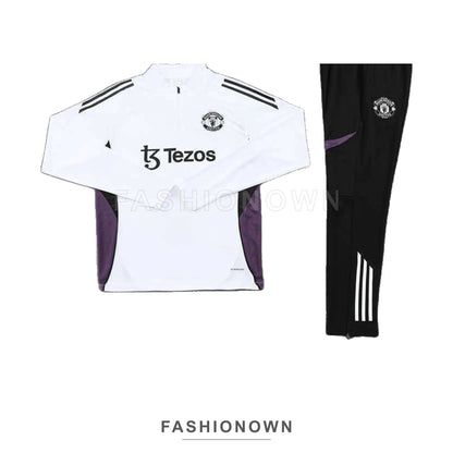 Manchester United 2025/26 Half-Zip Training Tracksuit – White – view 4