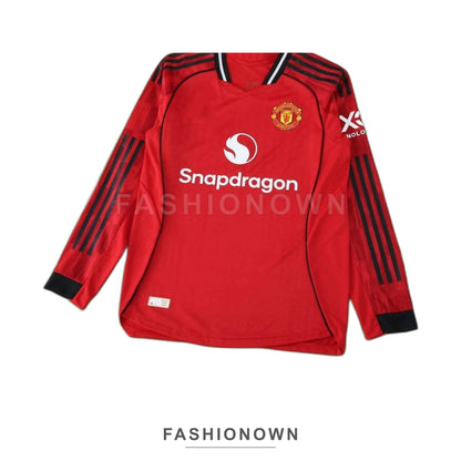 Manchester United 2025/26 Home Long-Sleeve Jersey – Player Edition