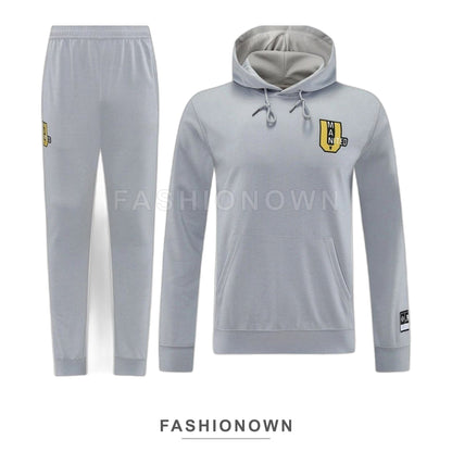 Manchester United 2025/26 Hooded Tracksuit – Grey