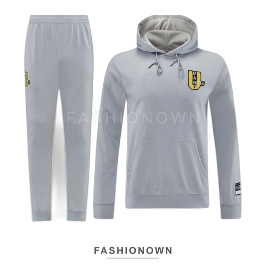 Manchester United 2025/26 Hooded Tracksuit – Grey